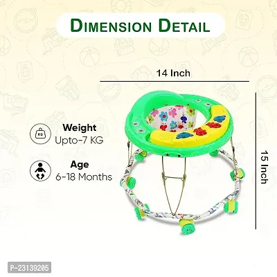 Musical Foldable Activity Walker for Baby Boys and Baby Girls   Round Base   Upto 6 to 18 Month Kids (F38-GREEN)-thumb5
