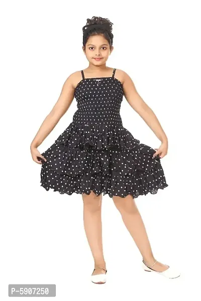 ANG FASHION Cotton Sleeveless Girls Party,Festive, Casual Wear for Girls