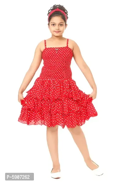 ANG FASHION Cotton Sleeveless Girls Party,Festive, Casual Wear for Girls-thumb0