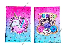 GoMerryKids Ice Cream Unicorn Fur Diary with Pen for Girls Combo-thumb2