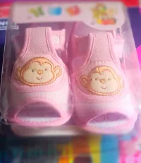 GoMerryKids Newborn Infant Baby Boy & Girl Cute Anti-Collision Sandals Booties (blue)-thumb2