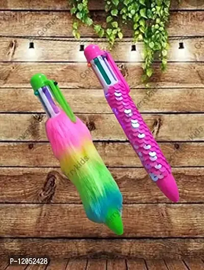 GoMerryKids Unicorn Roller Ballpoint Pen for Kids (2 Pieces)