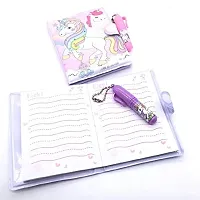 GoMerryKids Pack of 4 Unicorn Diary with Pen for Girls Return Gift-thumb1