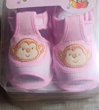 GoMerryKids Newborn Infant Baby Boy & Girl Cute Anti-Collision Sandals Booties (blue)-thumb1