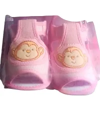 GoMerryKids Newborn Infant Baby Boy & Girl Cute Anti-Collision Sandals Booties (blue)-thumb3