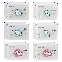 gomerrykids unicorn pouch for girls with unicorn diary with pen, stationary kit, invisible secret pen and 4 scratch art pads- Multi color-thumb1