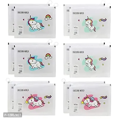 gomerrykids unicorn pouch for girls with unicorn diary with pen, stationary kit, invisible secret pen and 4 scratch art pads- Multi color-thumb2