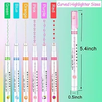 GoMerryKids Combo of Linear Color Pen And Ice Cream Cone Highlighter Pen Marker Pen School Art Supplies / Return Gifts for Girls-thumb2
