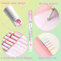 GoMerryKids Combo of Linear Color Pen And Ice Cream Cone Highlighter Pen Marker Pen School Art Supplies / Return Gifts for Girls-thumb3