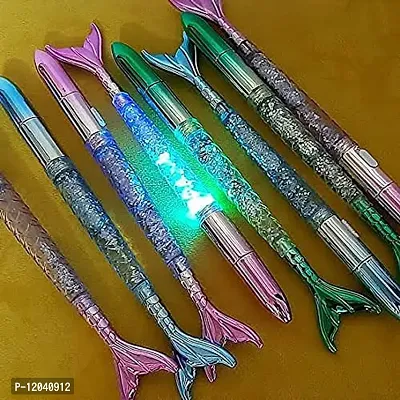 GoMerryKids Exclusive Set of 4 Pens Beautiful Mermaid Light Water Pens Set for Girls Kids Return Gift-thumb2