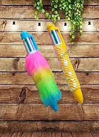 GoMerryKids Unicorn Roller Ballpoint Pen for Kids (2 Pieces)-thumb1