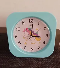 GoMerryKids Unicorn Print Plastic Table Alarm Clock for Kids (Multicolour)-thumb2