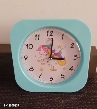 GoMerryKids Unicorn Print Plastic Table Alarm Clock for Kids (Multicolour)-thumb3