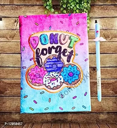 GoMerryKids Ice Cream Unicorn Fur Diary with Pen for Girls Combo-thumb0