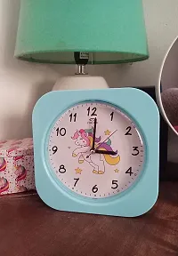 GoMerryKids Unicorn Print Plastic Table Alarm Clock for Kids (Multicolour)-thumb1