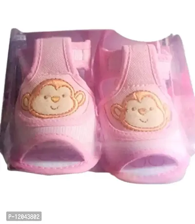 GoMerryKids Newborn Infant Baby Boy & Girl Cute Anti-Collision Sandals Booties (blue)-thumb0