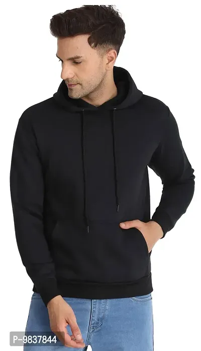 Adam White Plain Hoodies for Men-thumb0