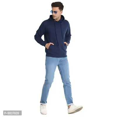 Adam White Plain Hoodies for Men-thumb3