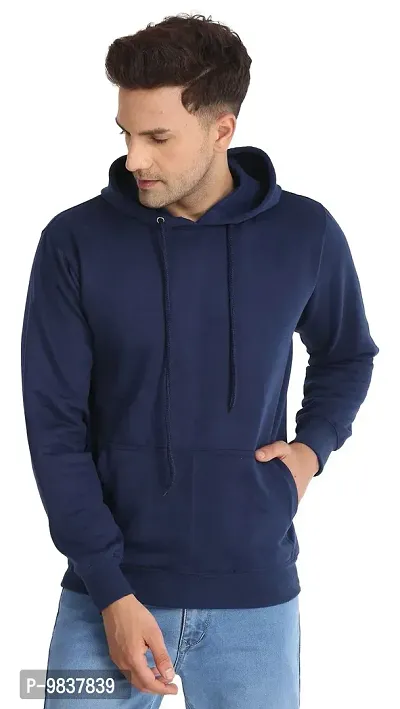 Adam White Plain Hoodies for Men-thumb0