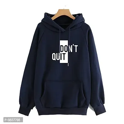 Adam White Unisex-Adult Cotton Hooded Neck Dont Quit Printed Hoodie