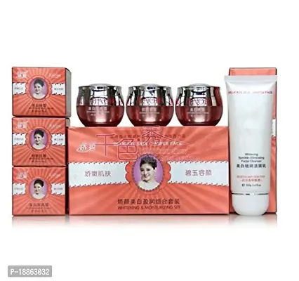 Jiaobi whitening Grooming Glowing Smoothing Day cream |Night Cream |Face wash| Makeupbase Cream set of 4