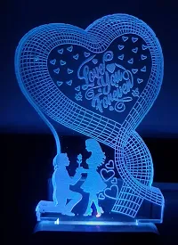 NSPARK Love Forever Lamp 3D Light 7 Colors Changing Decoration Lamp for Gift( Pack of 1 ) Night Lamp-thumb4