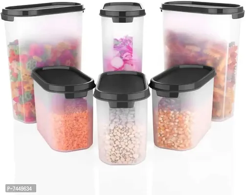 Oval Storage heavy Container 6 Pcs Combo 2500ml 3Pcs and 1000ml 3pcs Container-thumb0