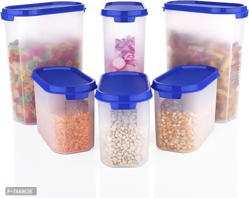 Oval Storage heavy Container 6 Pcs Combo 2500ml 3Pcs and 1000ml 3pcs Container