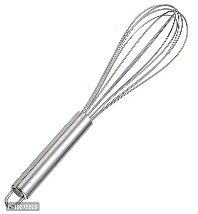 OMORTEX Masher Combo Kitchen Stainless Steel Potato Masher and Egg Whisker Attractive Handy Look with Comfortable Steel Handle Gives a Good Grip (Wooden Masher)-thumb2