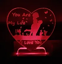 NSPARK You are My Life Lamp 3D Light 7 Colors Changing Decoration Lamp for Gift( Pack of 1 ) Night Lamp-thumb1