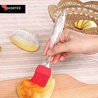 OMORTEX Kitchen Combo of 450 ML Chopper, Wooden Masher Spatula Brush (Pack of 4) Vegetable  Fruit Chopper-thumb2