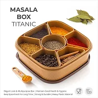 OMORTEX 7 IN 1 Elegant Masala Box and Spice Containers Set 1 Piece Spice Set (Plastic)-thumb2