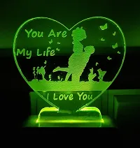 NSPARK You are My Life Lamp 3D Light 7 Colors Changing Decoration Lamp for Gift( Pack of 1 ) Night Lamp-thumb4