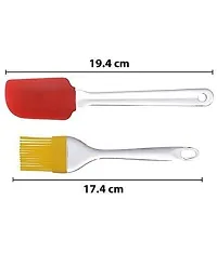 OMORTEX Combo of Stainless Steel Whisker, Spatula and Brush ,Wooden Masher Kitchen Tools Set-thumb2