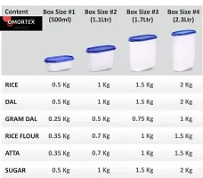 OMORTEX Oval Airtight Container 2500ml For Grocery Storage, Snacks (Pack Of 2, Blue) - 2500 ml Plastic Utility Container-thumb1