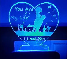 NSPARK You are My Life Lamp 3D Light 7 Colors Changing Decoration Lamp for Gift( Pack of 1 ) Night Lamp-thumb3