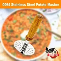 OMORTEX Pav Bhaji Wooden Masher With 2 in 1 Tea Strainer-Greater (Pack Of 2)-thumb3