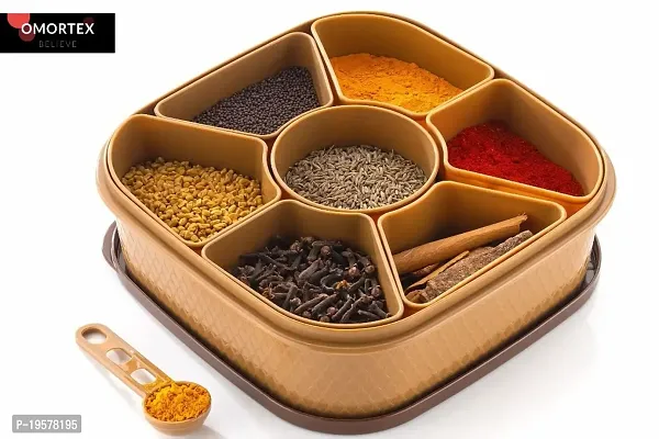 OMORTEX 7 IN 1 Elegant Masala Box and Spice Containers ( Pack Of 2 )-thumb3