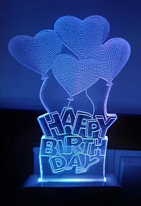 NSPARK Happy Birthday Lamp 3D Light 7 Colors Changing Decoration Lamp for Gift( Pack of 1 ) Night Lamp-thumb2