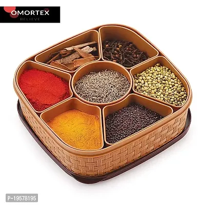 OMORTEX 7 IN 1 Elegant Masala Box and Spice Containers ( Pack Of 2 )-thumb2