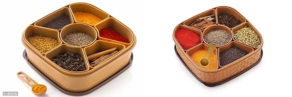 OMORTEX 7 IN 1 Elegant Masala Box and Spice Containers ( Pack Of 2 )-thumb0