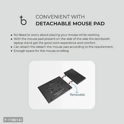 OMORTEX Adjustable Laptop Stand With Detachable Mouse Pad, Ph-thumb3