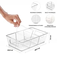 OMORTEX  Multipurpose 3 Removable Section Fridge Container(Pack Of 2)-thumb2