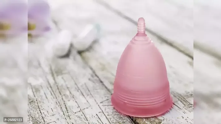 KH4  Reusable Menstrual Cup for Woman, Ultra Soft  Flexible Period Cup made with100% medical Grade silicon. Protection For 12 Hrs.-thumb0