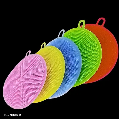 OMORTEX Cleaning Sponge Scrubber for Kitchen Non Stick Dishwashing Fruit and Vegetable Washing Brush(Pack Of 5)