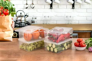 Airtight Fridge food storage container with Removable 6 Drain Basket-thumb1