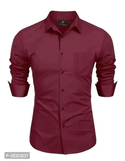 Men Regular Fit Solid Casual Shirt-thumb0