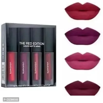 Lipsticks for Women | Long-Lasting | Smooth Finish | Moisturising | One Swipe Pigmentation  PACK OF 4-thumb0