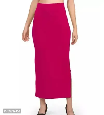 Reliable Pink Linen Solid Stitched Patticoats For Women