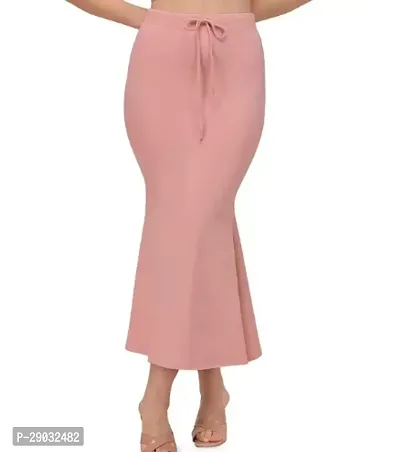 Reliable Pink Linen Solid Stitched Patticoats For Women-thumb0